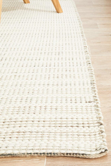 Vera Scandi Natural Flatweave Felted Wool Rug